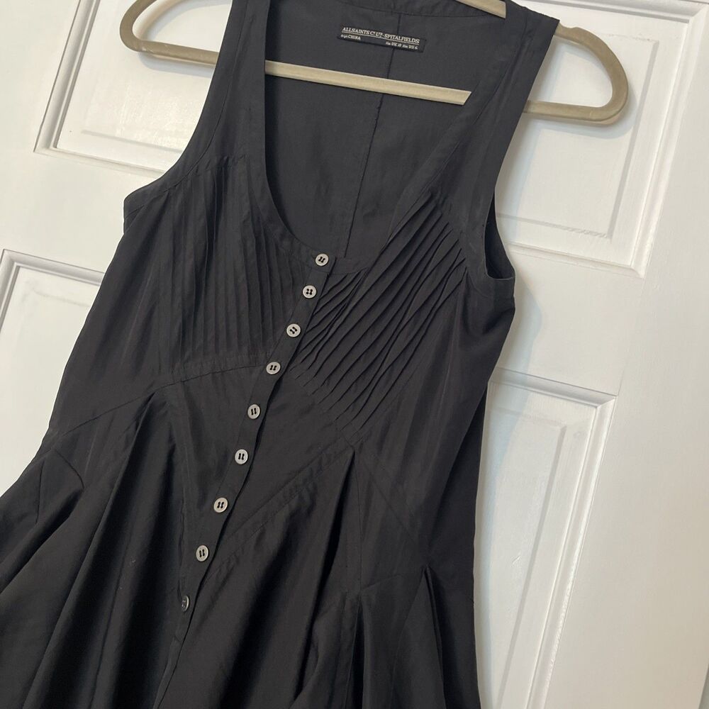 All Saints Rogalle Dress Size 6 Black Balloon Hem Corset Steampunk Avant Garde - Picture 3 of 8
